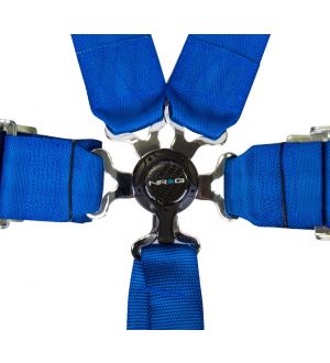 NRG Innovations 6 Pt 3inch Seat Belt Harness / Cam Lock- Blue