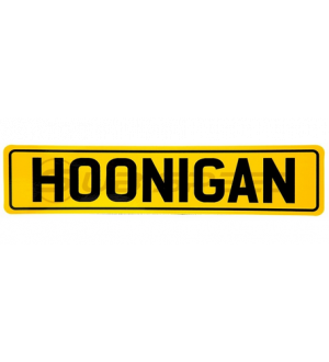  HOONIGAN EU Plate Sticker Yellow / Black 10