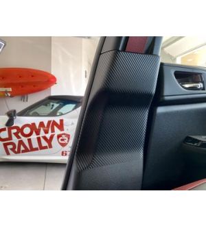 StickerFab  3D CARBON SEATBELT / PILLAR PANEL PROTECTION KIT (SCUFF GUARD) - 15+ WRX / STI
