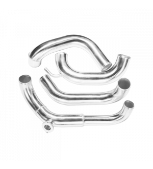 CX Racing Tube & Fin FMIC Intercooler Piping Kit + BOV For 89-99 240SX S14 S15 SR20DET