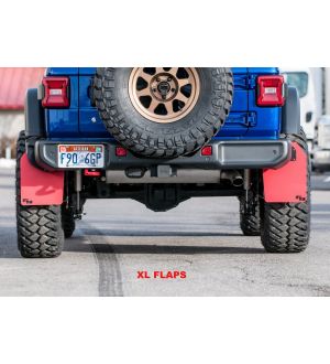 Rokblokz Jeep Wrangler (JL, JLU) 2018+ Quick Release Mud Flaps - HALF KIT - T416R