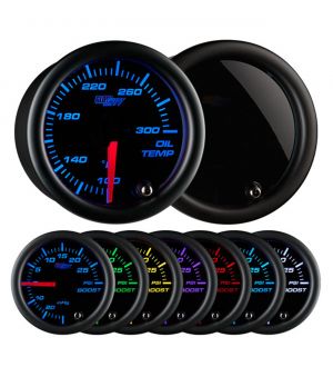 GlowShift Tinted 7 Color Oil Temperature Gauge