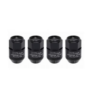 Project Kics Leggdura Racing Shell Type Lug Nut 35mm Closed-End Look 16 Pcs + 4 Locks 12X1.25 Black