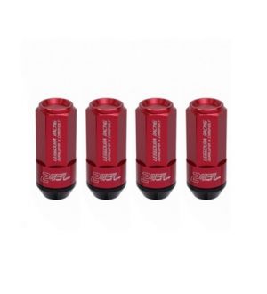 Project Kics Leggdura Racing Shell Type Lug Nut 53mm Closed-End Look 16 Pcs + 4 Locks 12X1.25 Red