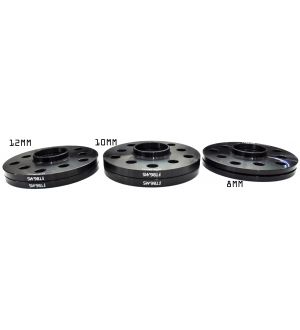 FT86MS Hub Centric Wheel Slip-on Spacers V2 12mm 5x100 or 5x114.3 PAIR - BLK - 13+ FR-S/BRZ/86