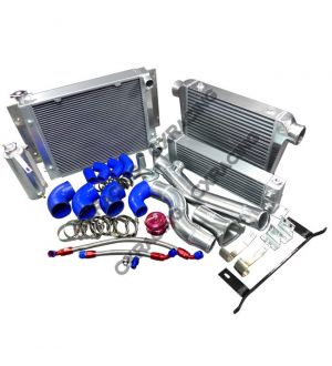 CX Racing Intercooler Piping Radiator Oil Cooler Kit For RX7 SA FB 13B RX-7 Turbo