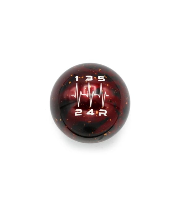 BilletWorkz Red Cosmic Space Heartbeat Engraving Shift Knob Subaru WRX 5 Speed Piston