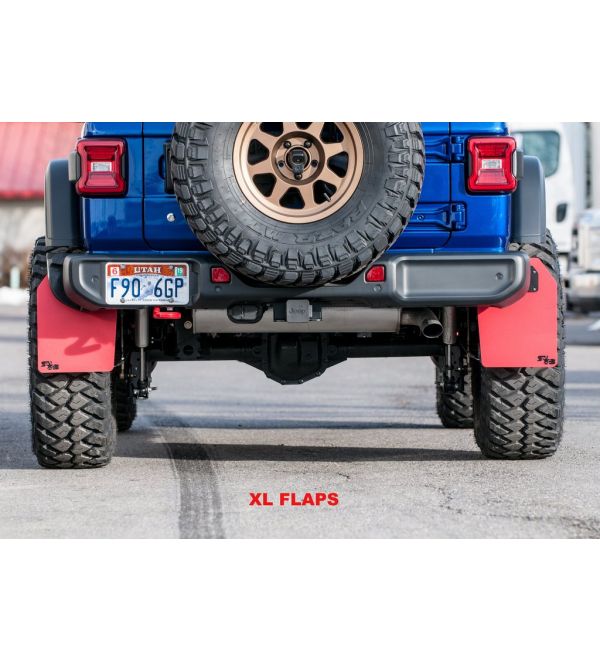 Rokblokz Jeep Wrangler (JL, JLU) 2018+ Quick Release Mud Flaps - HALF KIT -  T416R